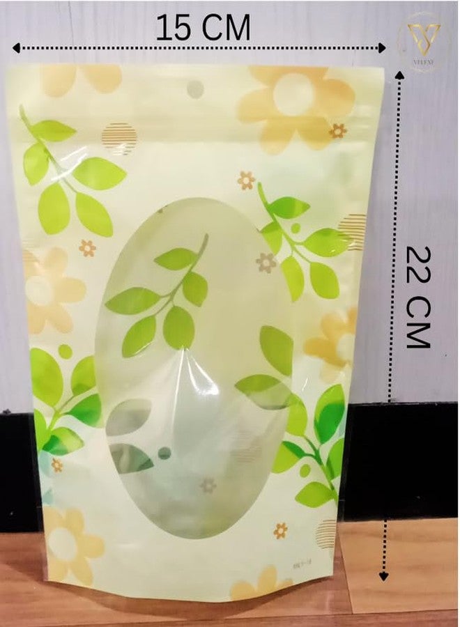 VELEXE Zip Lock Storage Stand Up Pouches with Clear Window | 150mm*220mm | 500 Grams | Pack of 100 | Reusable, Leakproof & Airtight Multi-Purpose Storage Pouches with Self Sealing Technology - Image 2